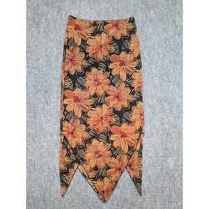 Y2K HeartSoul Skirt Womens M Floral Asymmetrical Handkerchief Hem USA Whimsigoth